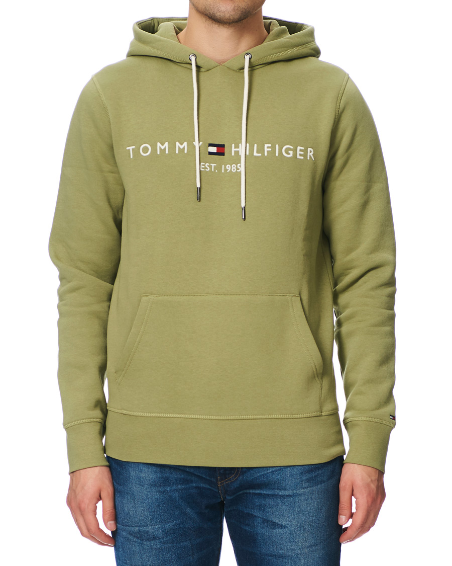 Herre | Trøjer | Tommy Hilfiger | Logo Hoodie Faded Olive