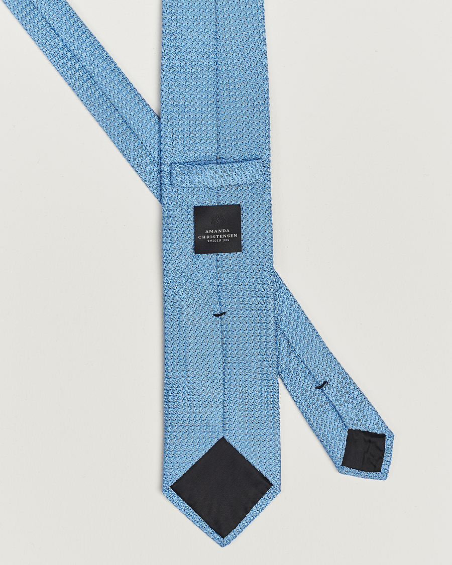 Herre | Slips | Amanda Christensen | Silk Grenadine 8 cm Tie Sky Blue
