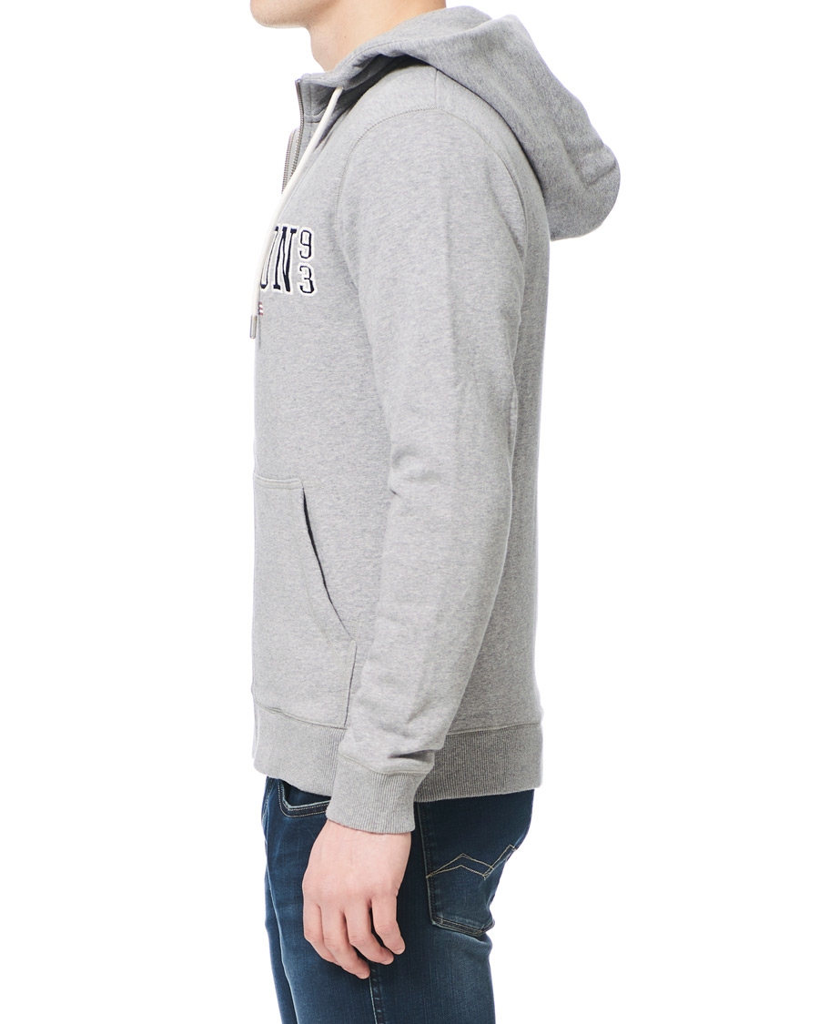 Herre | Trøjer | Lexington | Michael Full Zip Logo Hoodie Grey Melange