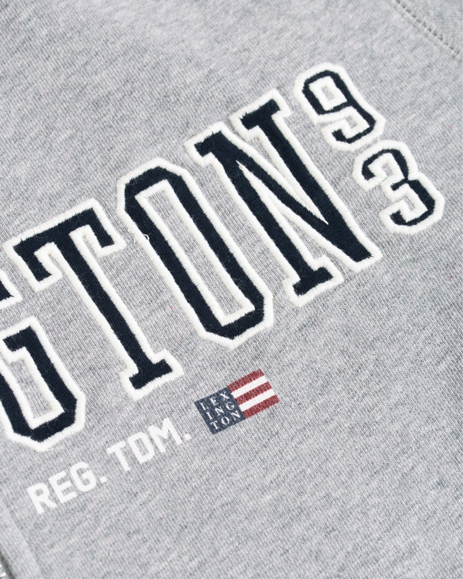Herre | Trøjer | Lexington | Michael Full Zip Logo Hoodie Grey Melange