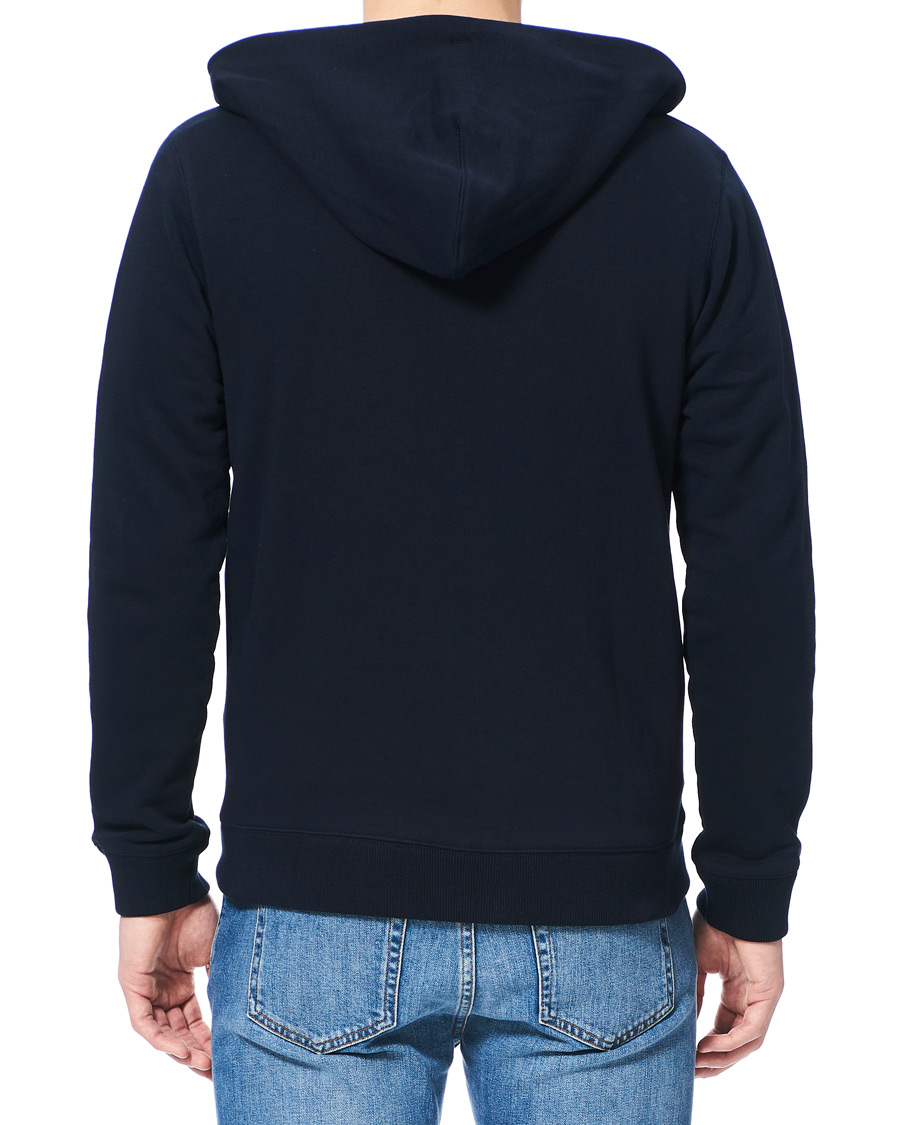 Herre | Trøjer | Lexington | Michael Full Zip Logo Hoodie Dark Blue