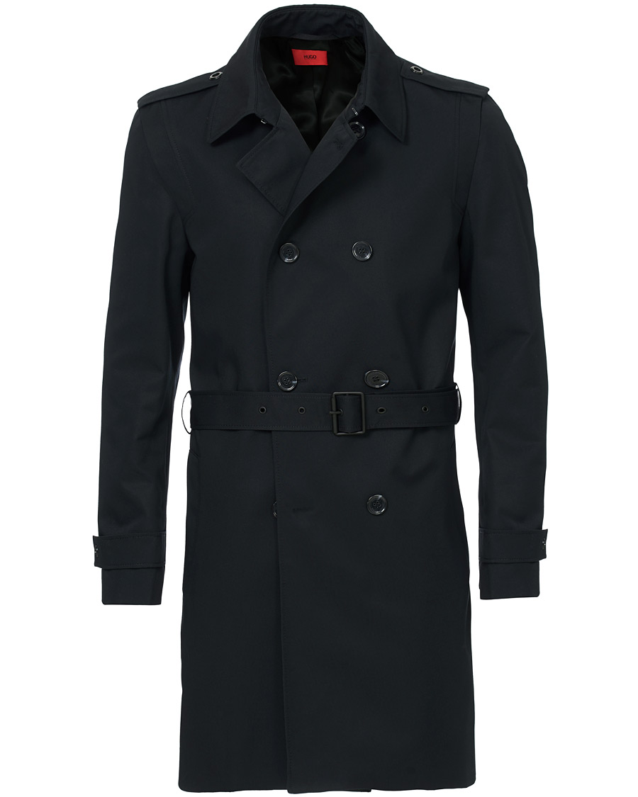 Herre | Jakker | HUGO | Marden Trenchcoat Black