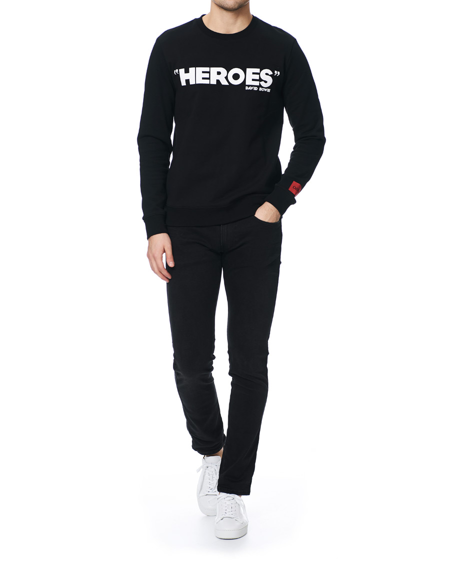 Herre | Trøjer | HUGO | Deroes Printed Sweatshirt Black