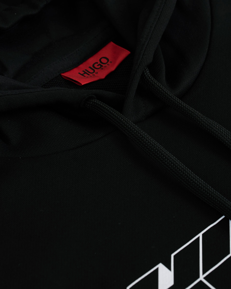 Herre | Trøjer | HUGO | Dazarus Reflex Print Relaxed Fit Hoodie Black