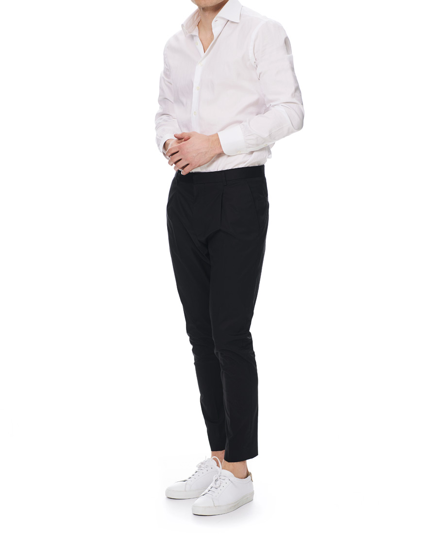 Herre | Bukser | HUGO | Gadu Pleated Stretch Pants Black