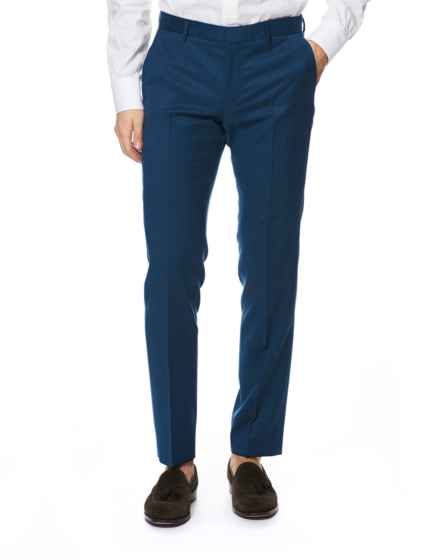 Herre | Jakkesæt | BOSS BLACK | BOSS Novid/Ben Peak Lapel Stretch Wool Suit Napoli Blue