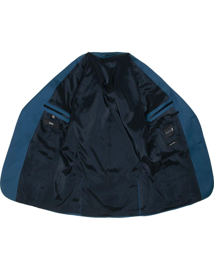 Herre | Jakkesæt | BOSS BLACK | BOSS Novid/Ben Peak Lapel Stretch Wool Suit Napoli Blue