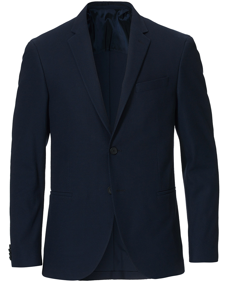 Herre | Blazere & jakker | BOSS BLACK | BOSS Norwin Structured Knitted Blazer Navy