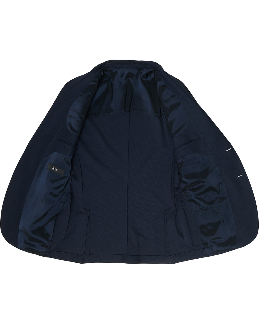 Herre | Blazere & jakker | BOSS BLACK | BOSS Norwin Structured Knitted Blazer Navy