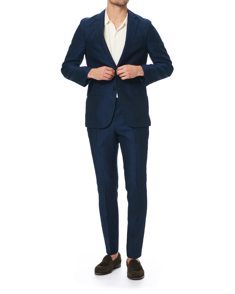 Herre | Jakkesæt | BOSS BLACK | BOSS Nelin/Ben Vegan Linen Suit Blue