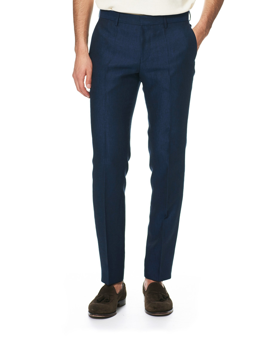 Herre | Jakkesæt | BOSS BLACK | BOSS Nelin/Ben Vegan Linen Suit Blue