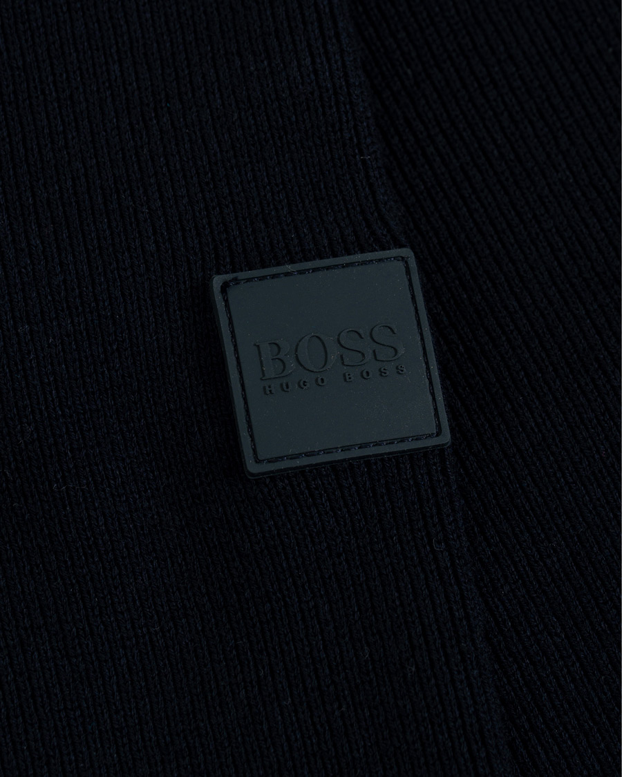 Herre | Jakker | BOSS BLACK | BOSS Ofabio Hybrid Knitted Full-Zip Hoodie Dark Blue
