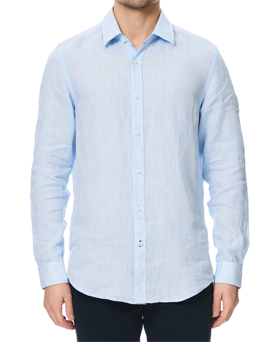 Herre | Skjorter | BOSS BLACK | BOSS Lukas Linen Shirt Light Blue