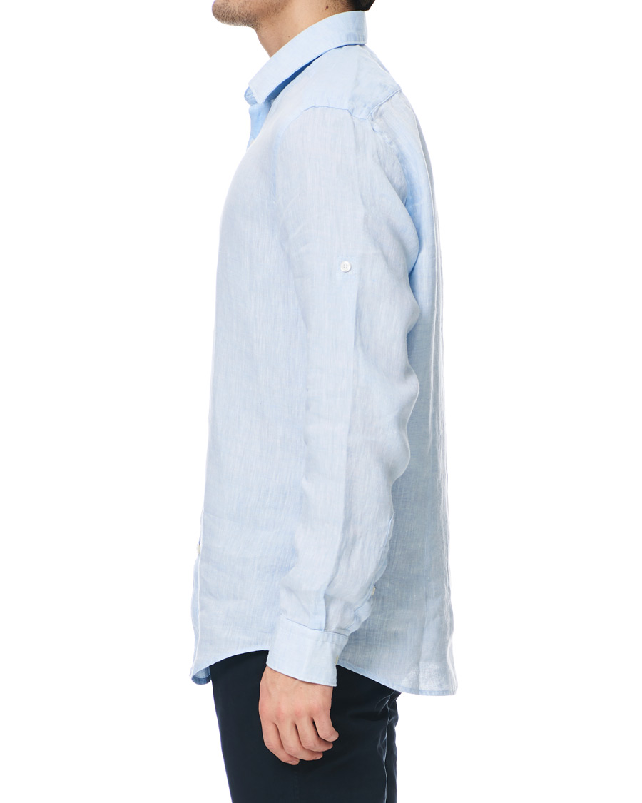 Herre | Skjorter | BOSS BLACK | BOSS Lukas Linen Shirt Light Blue