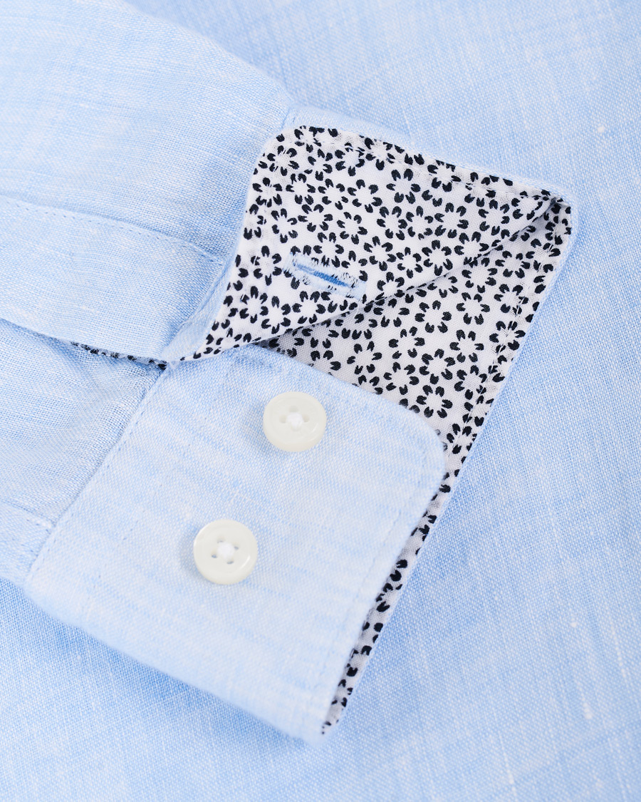 Herre | Skjorter | BOSS BLACK | BOSS Lukas Linen Shirt Light Blue