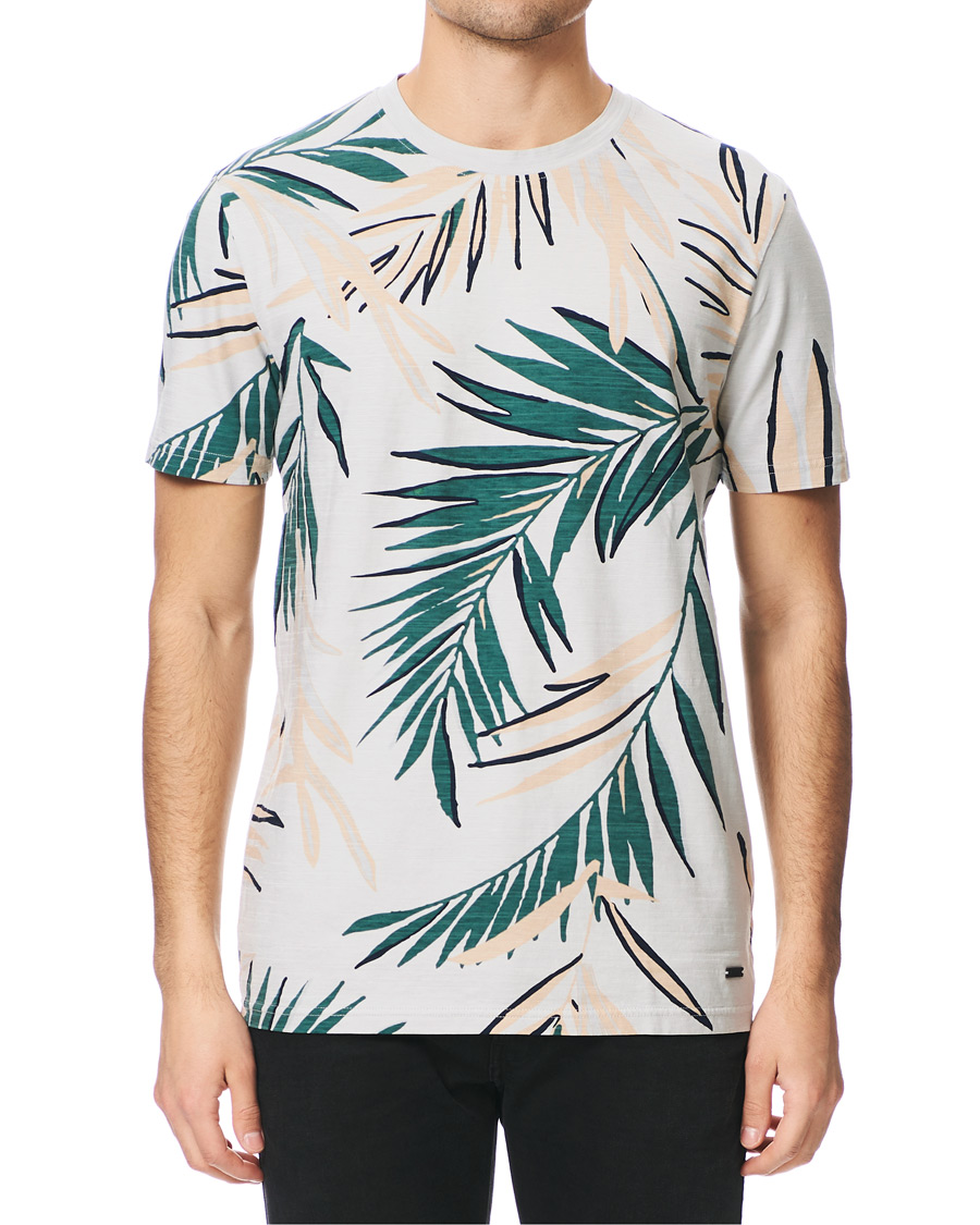 Herre | T-Shirts | BOSS ORANGE | BOSS Casual Teleaf Printed Tee Grey