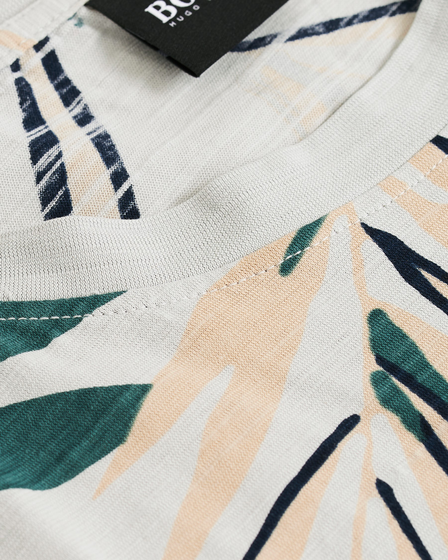 Herre | T-Shirts | BOSS ORANGE | BOSS Casual Teleaf Printed Tee Grey