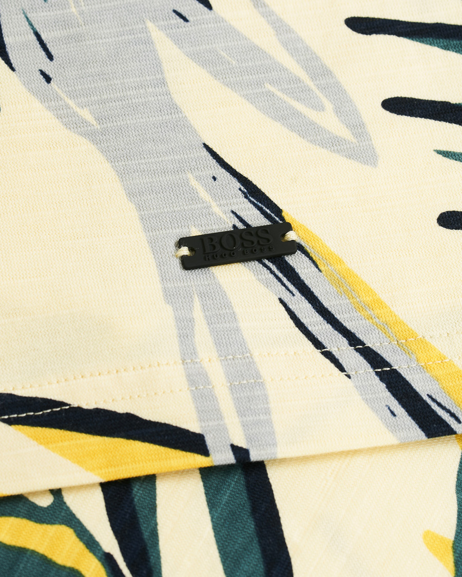 Herre | T-Shirts | BOSS ORANGE | BOSS Casual Teleaf Printed Tee Yellow