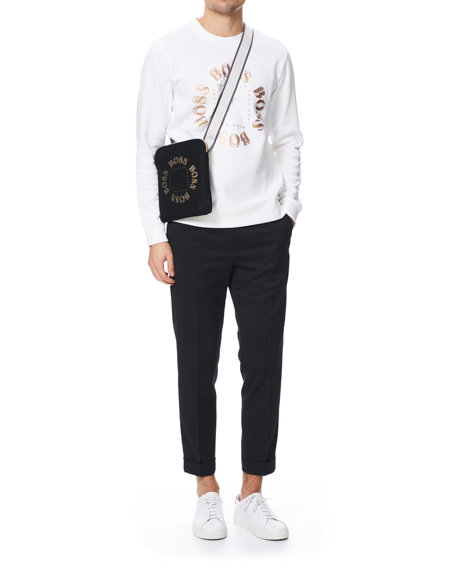 Herre | BOSS Pixel Circle Zip-bag Black/Gold | BOSS BLACK | BOSS Pixel Circle Zip-bag Black/Gold