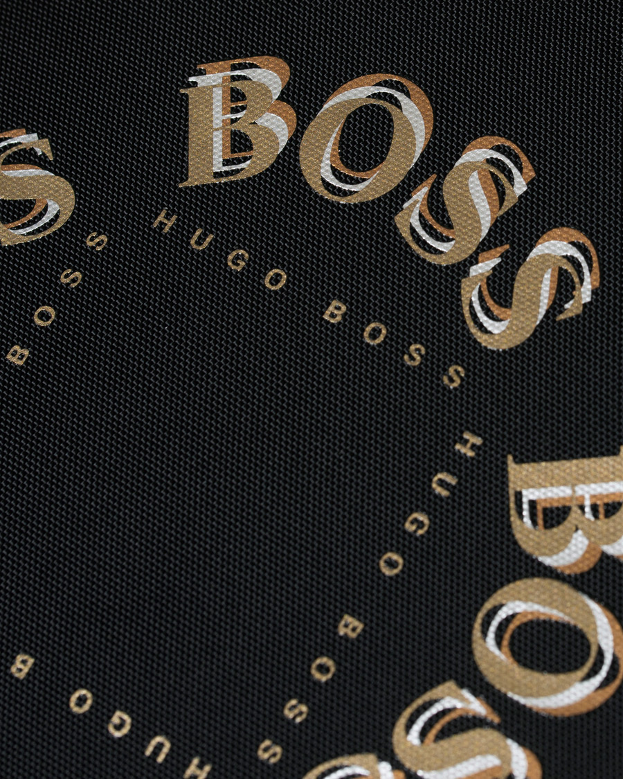 Herre | BOSS Pixel Circle Zip-bag Black/Gold | BOSS BLACK | BOSS Pixel Circle Zip-bag Black/Gold