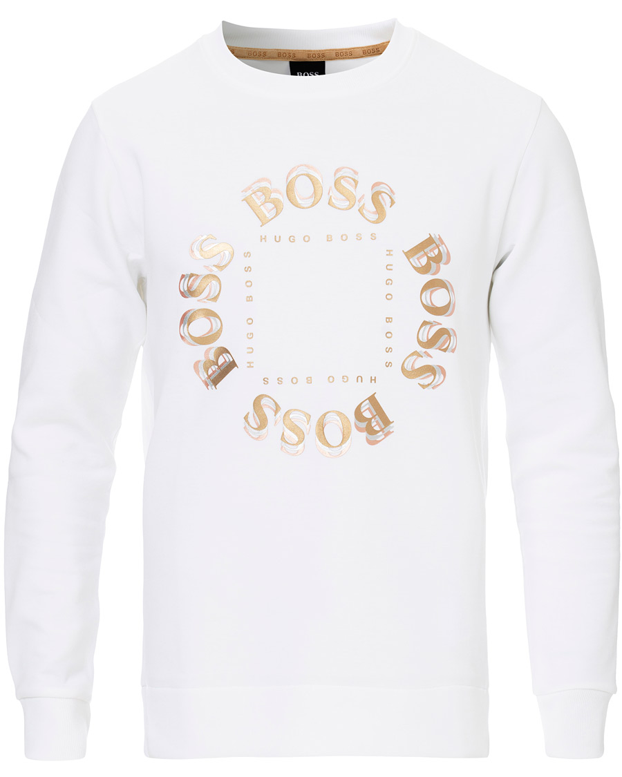 Herre | Trøjer | BOSS GREEN | BOSS Athleisure Salbo Circle Sweatshirt White/Gold