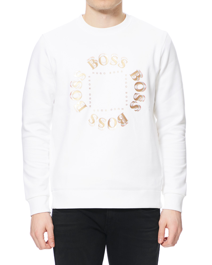 Herre | Trøjer | BOSS GREEN | BOSS Athleisure Salbo Circle Sweatshirt White/Gold