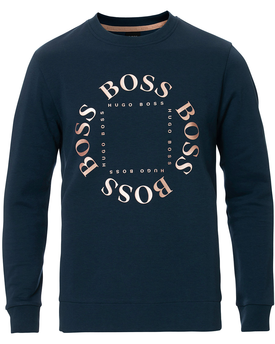 Herre | Trøjer | BOSS GREEN | BOSS Athleisure Salbo Circle Sweatshirt Navy/Rosé Gold