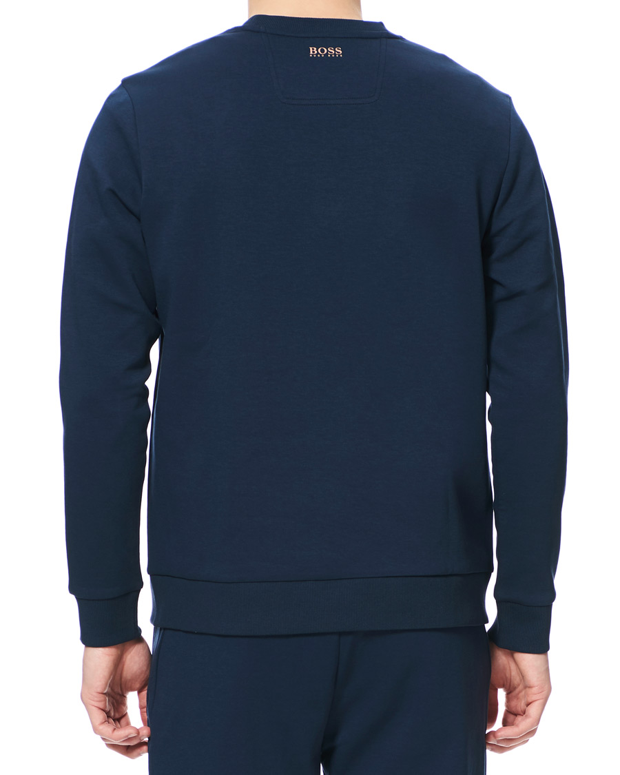 Herre | Trøjer | BOSS GREEN | BOSS Athleisure Salbo Circle Sweatshirt Navy/Rosé Gold