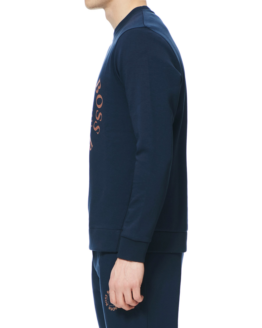 Herre | Trøjer | BOSS GREEN | BOSS Athleisure Salbo Circle Sweatshirt Navy/Rosé Gold