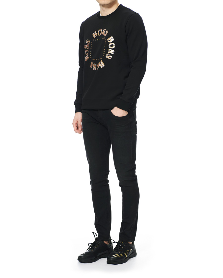 Herre | Trøjer | BOSS GREEN | BOSS Athleisure Salbo Circle Sweatshirt Black/Gold