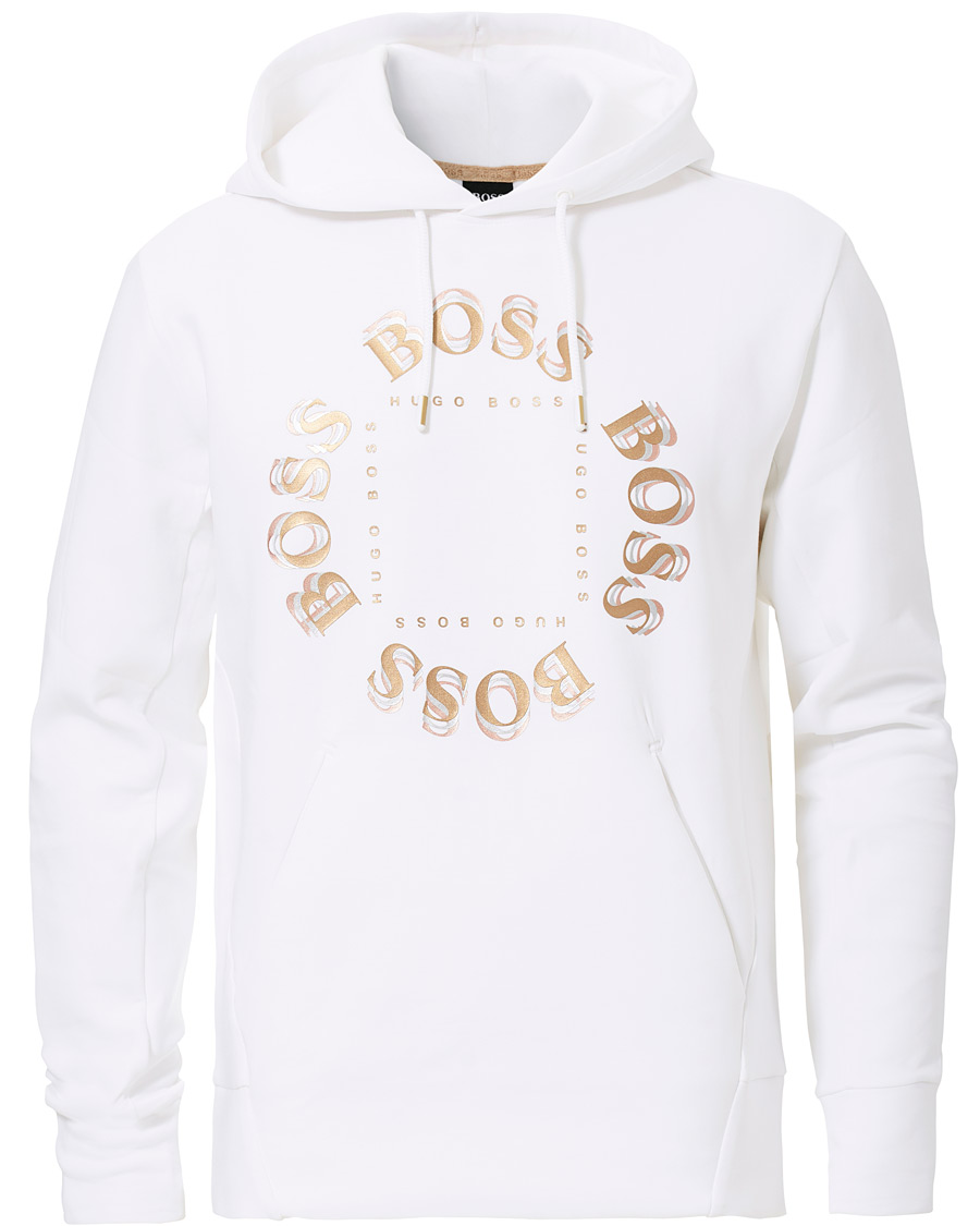 Herre | Trøjer | BOSS GREEN | BOSS Athleisure Sly Circle Hoodie White/Gold