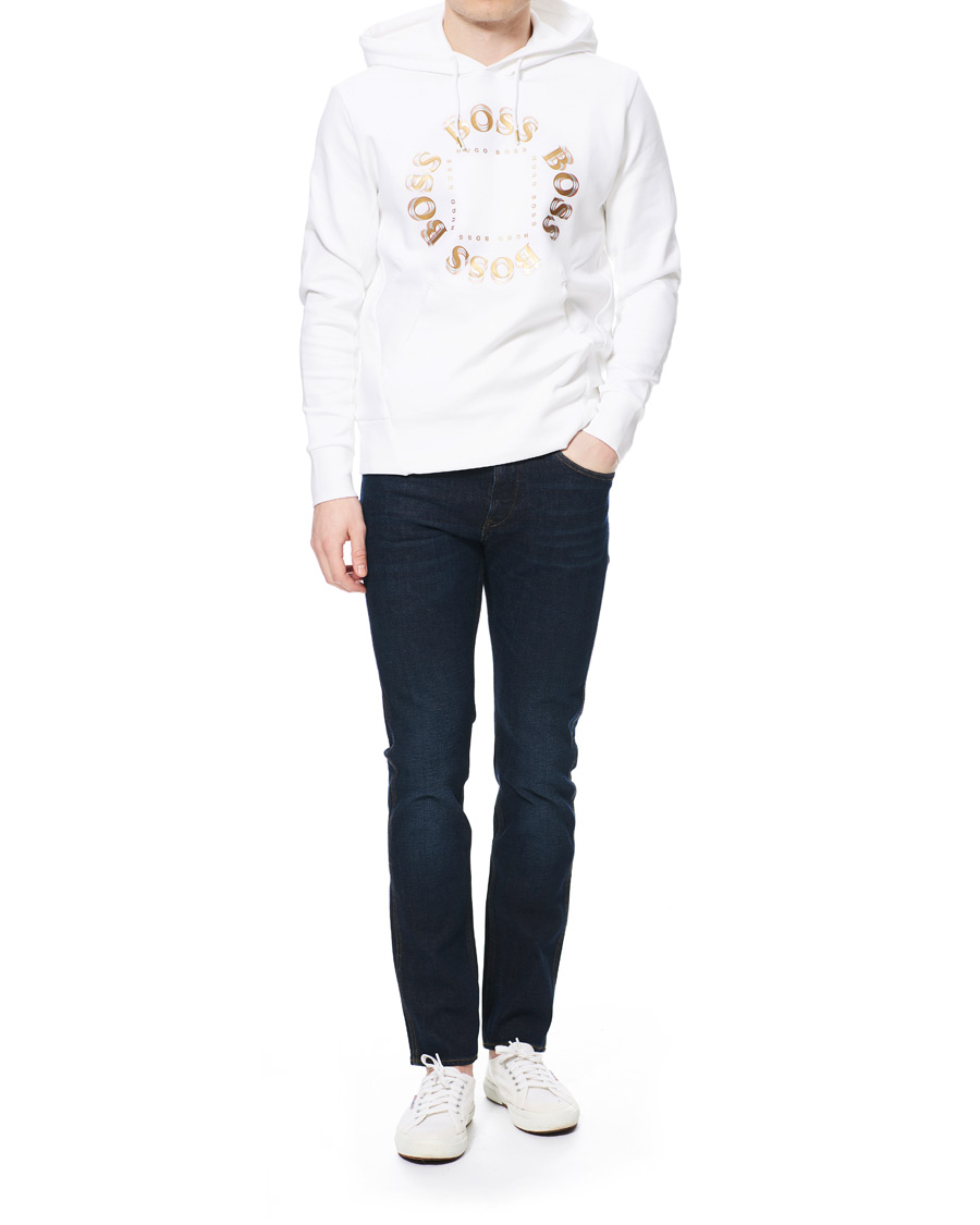 Herre | Trøjer | BOSS GREEN | BOSS Athleisure Sly Circle Hoodie White/Gold