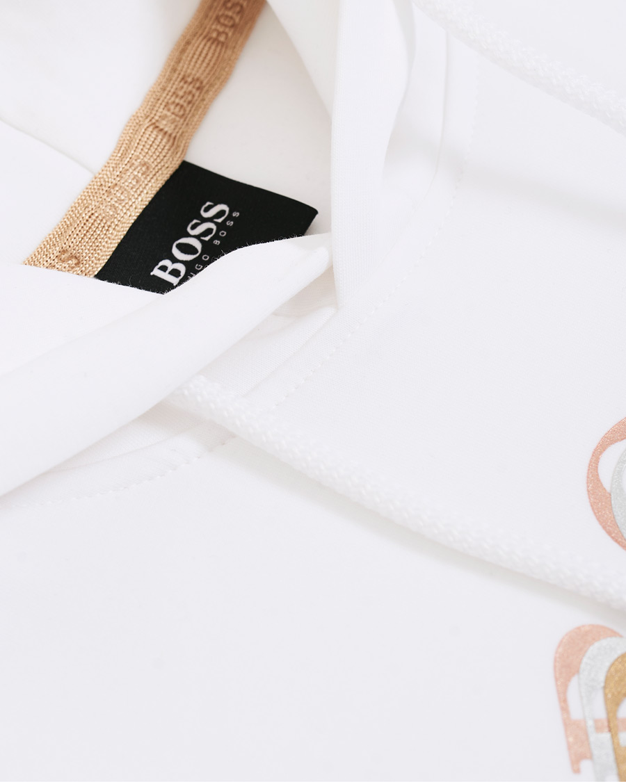 Herre | Trøjer | BOSS GREEN | BOSS Athleisure Sly Circle Hoodie White/Gold