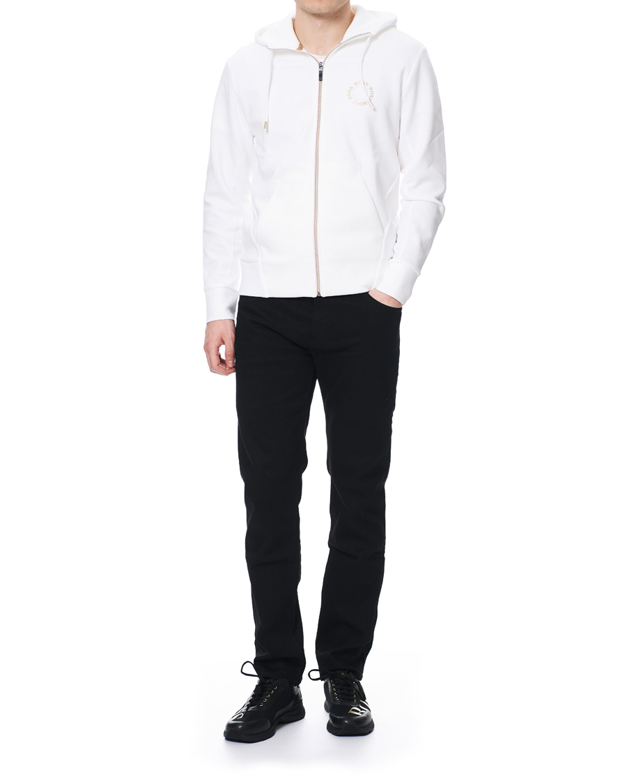Herre | Trøjer | BOSS GREEN | BOSS Athleisure Saggy Circle Full-Zip Hoodie White/Gold