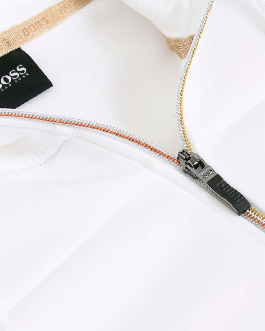 Herre | Trøjer | BOSS GREEN | BOSS Athleisure Saggy Circle Full-Zip Hoodie White/Gold