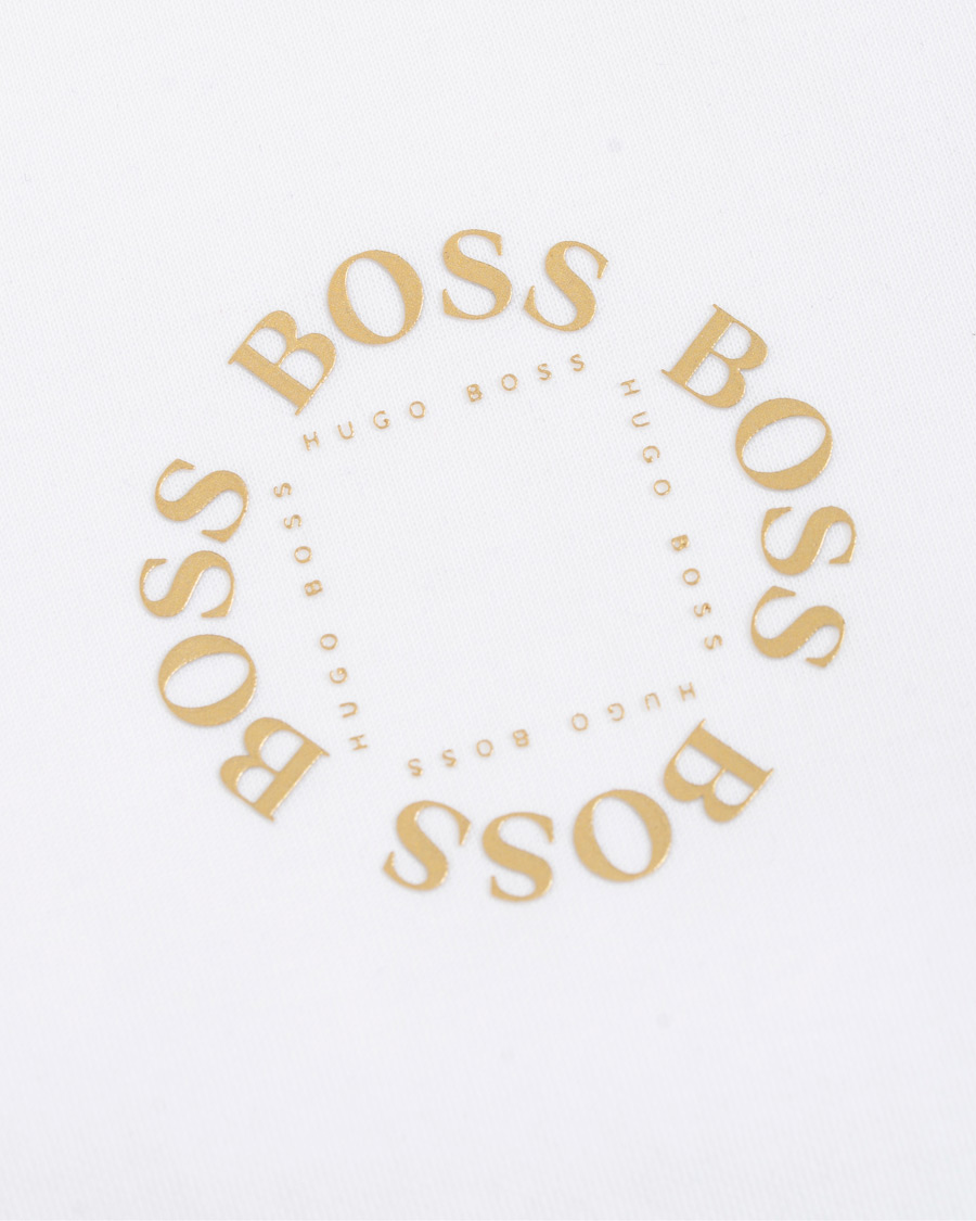 Herre | Trøjer | BOSS GREEN | BOSS Athleisure Saggy Circle Full-Zip Hoodie White/Gold