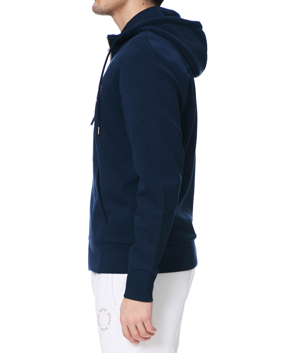 Herre | Trøjer | BOSS GREEN | BOSS Athleisure Saggy Circle Full-Zip Hoodie Navy/Rosé Gold