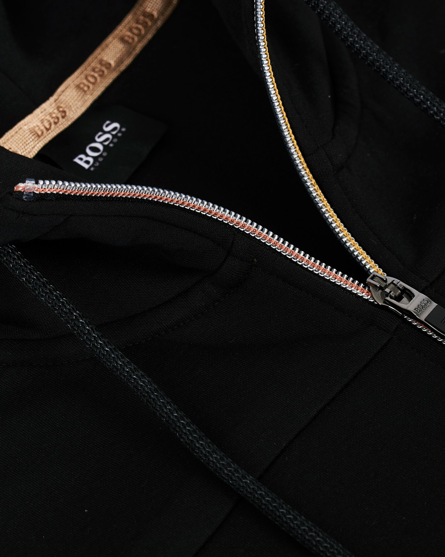 Herre | Trøjer | BOSS GREEN | BOSS Athleisure Saggy Circle Full-Zip Hoodie Black/Gold