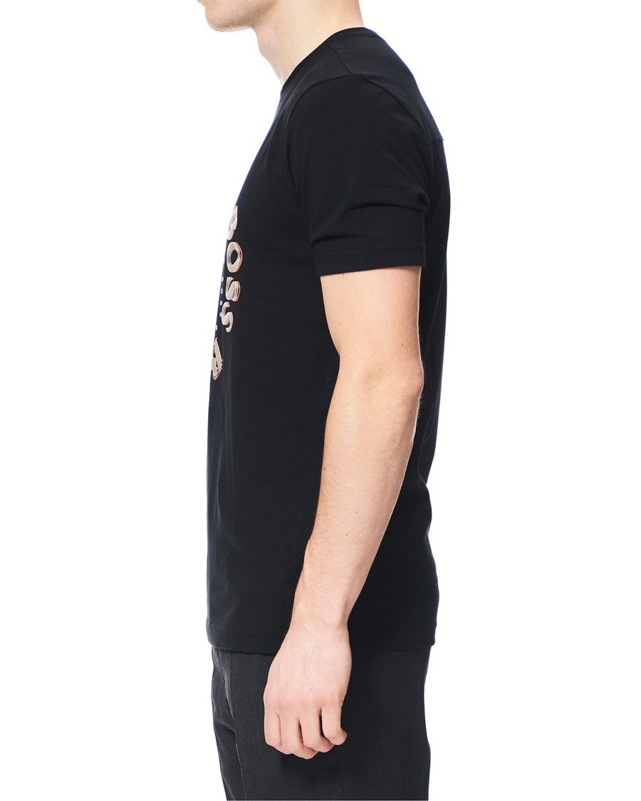 Herre | T-Shirts | BOSS GREEN | BOSS Athleisure Circle Logo Tee Black/Gold