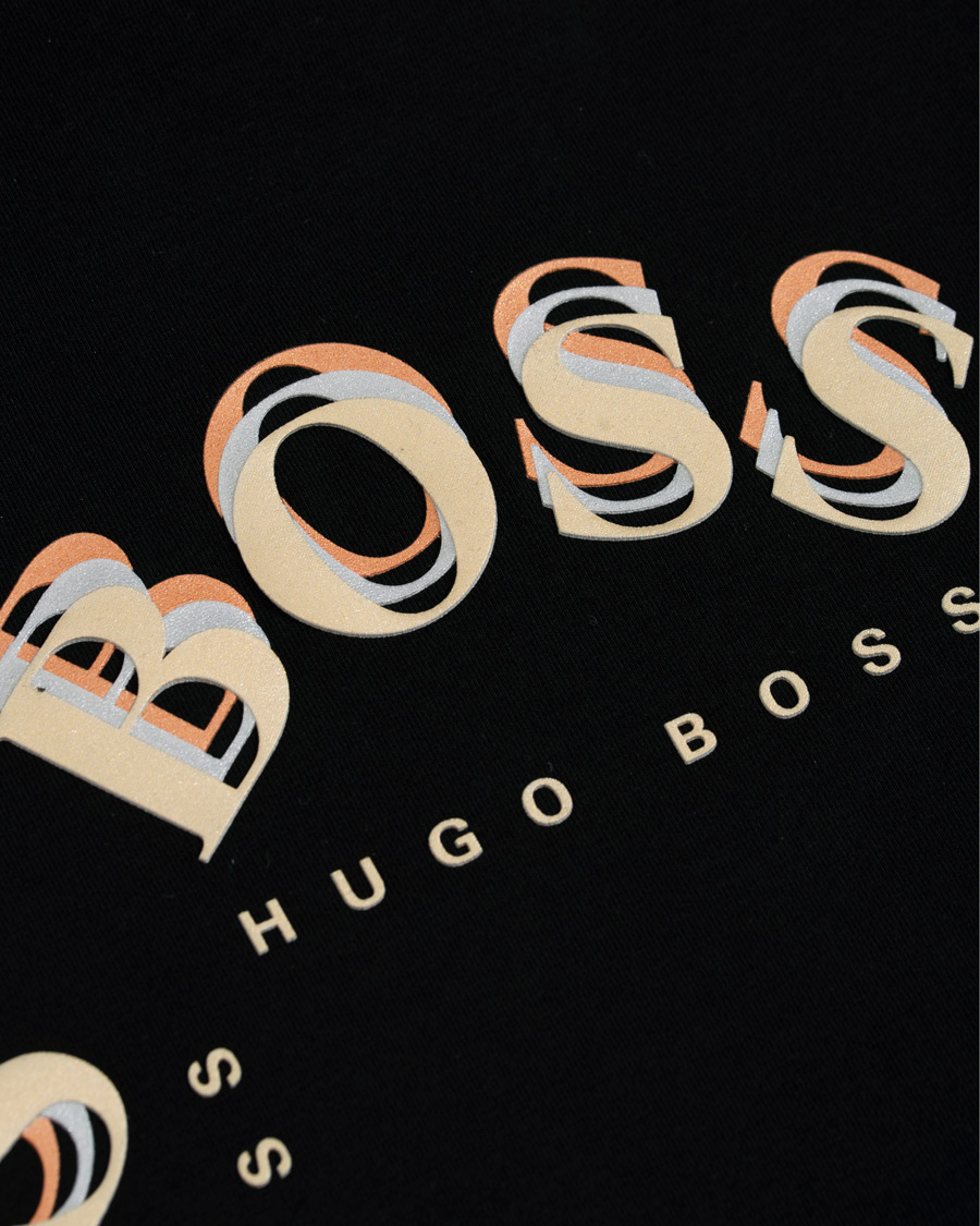 Herre | T-Shirts | BOSS GREEN | BOSS Athleisure Circle Logo Tee Black/Gold