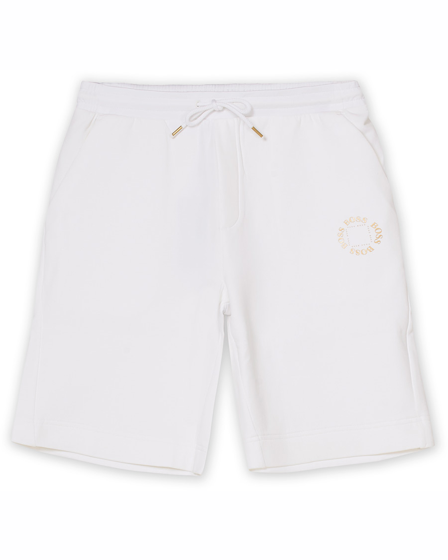 Herre | Shorts | BOSS GREEN | BOSS Athleisure Halboa Circle Shorts White/Gold