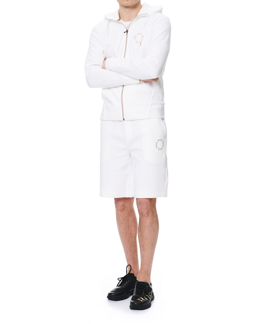 Herre | Shorts | BOSS GREEN | BOSS Athleisure Halboa Circle Shorts White/Gold