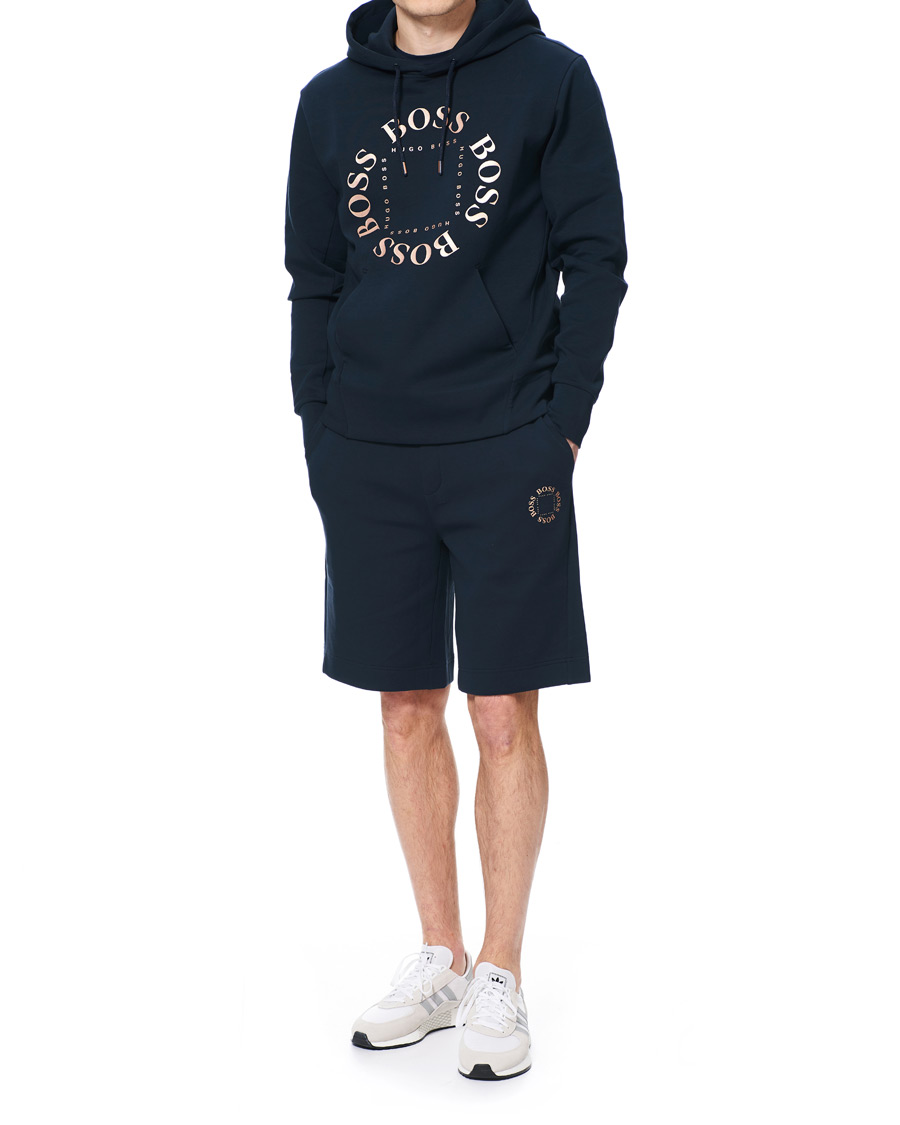 Herre | Shorts | BOSS GREEN | BOSS Athleisure Halboa Circle Shorts Navy/Rosé Gold