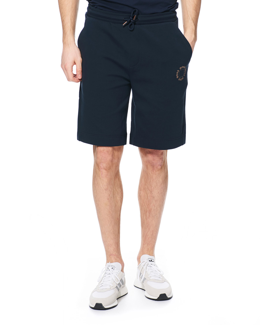 Herre | Shorts | BOSS GREEN | BOSS Athleisure Halboa Circle Shorts Navy/Rosé Gold