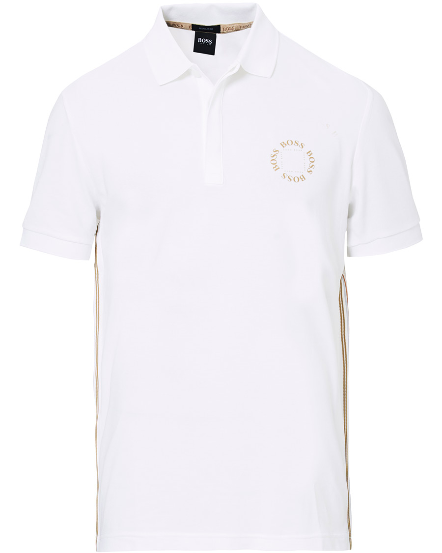 Herre | Polotrøjer | BOSS GREEN | BOSS Athleisure Paddy Circle Polo White/Gold