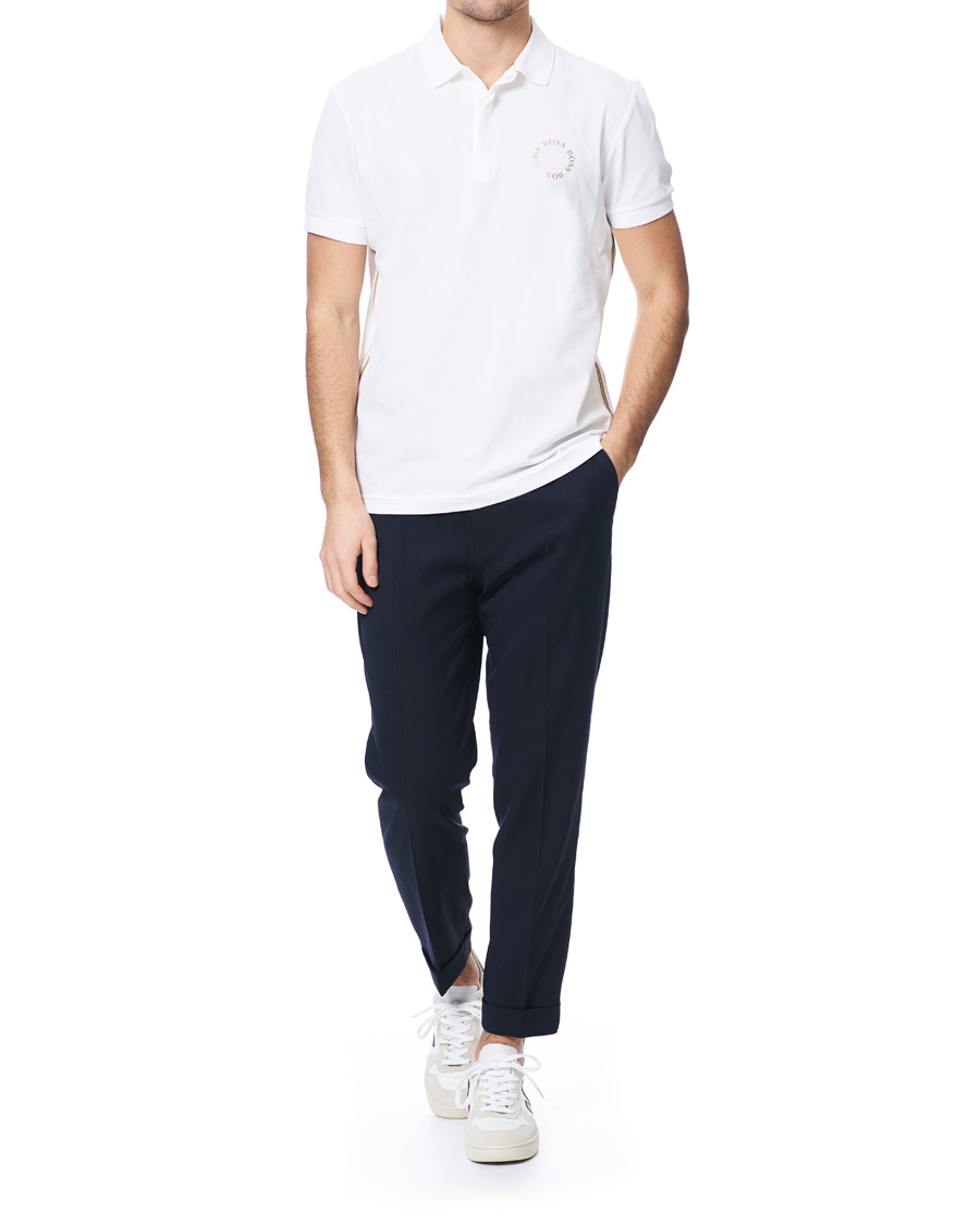 Herre | Polotrøjer | BOSS GREEN | BOSS Athleisure Paddy Circle Polo White/Gold