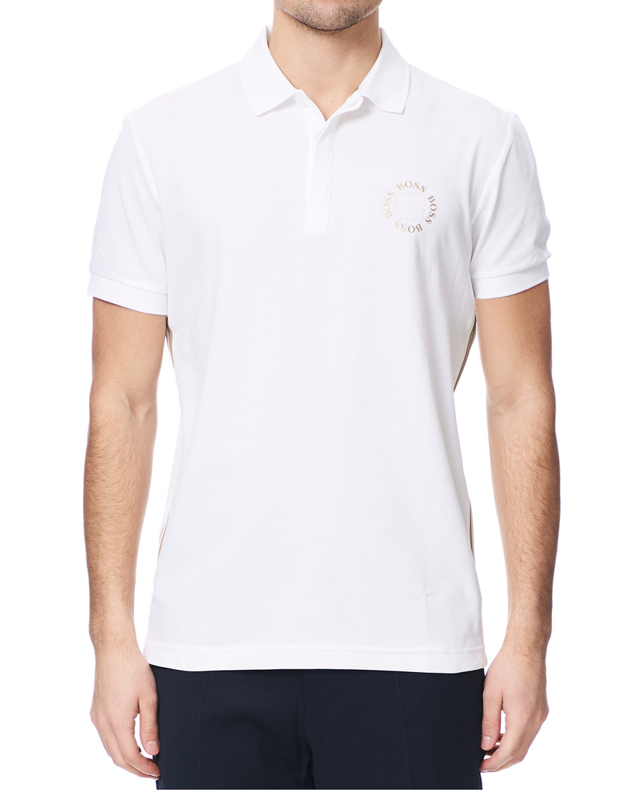 Herre | Polotrøjer | BOSS GREEN | BOSS Athleisure Paddy Circle Polo White/Gold