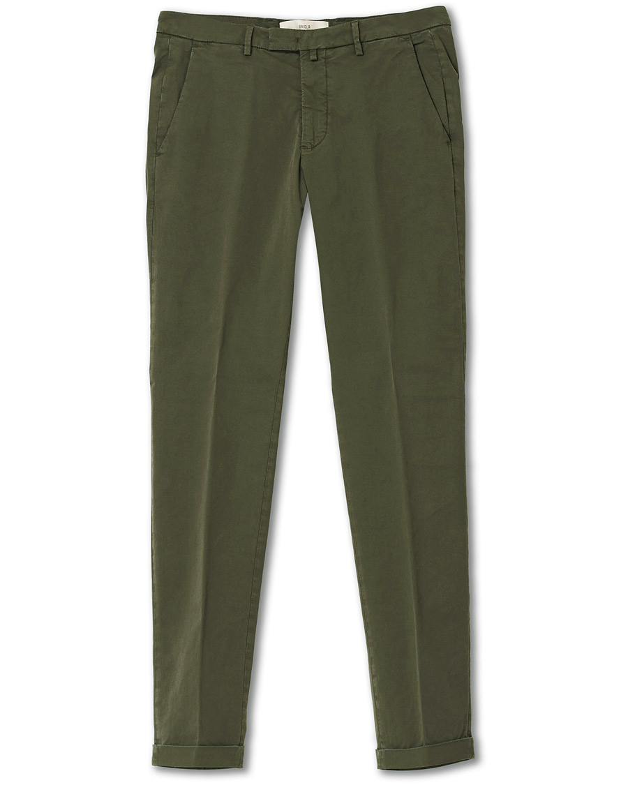 Herre | Bukser | Briglia 1949 | Slim Fit Gabardine Chinos Dark Green