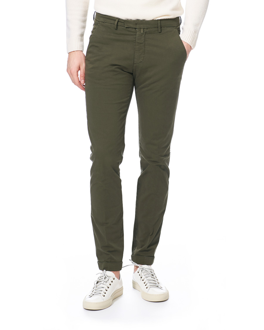 Herre | Bukser | Briglia 1949 | Slim Fit Gabardine Chinos Dark Green