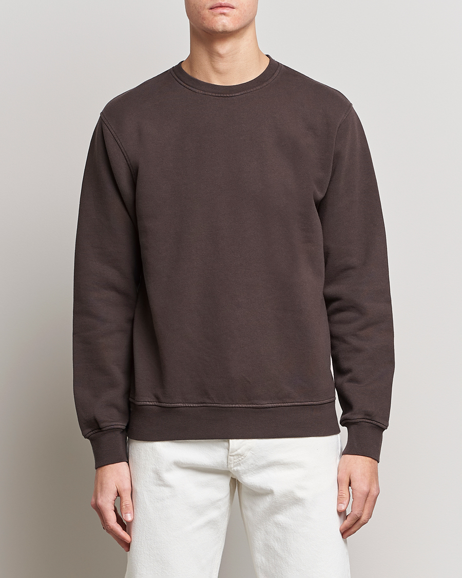 Men |  | Colorful Standard | Classic Organic Crew Neck Sweat Coffee Brown